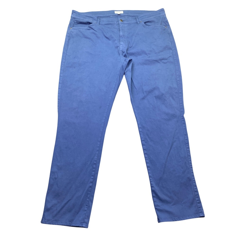 Peter Millar Signature Sateen Classic Fit Pants Blue Mens 40 Stretch ME0B40FB